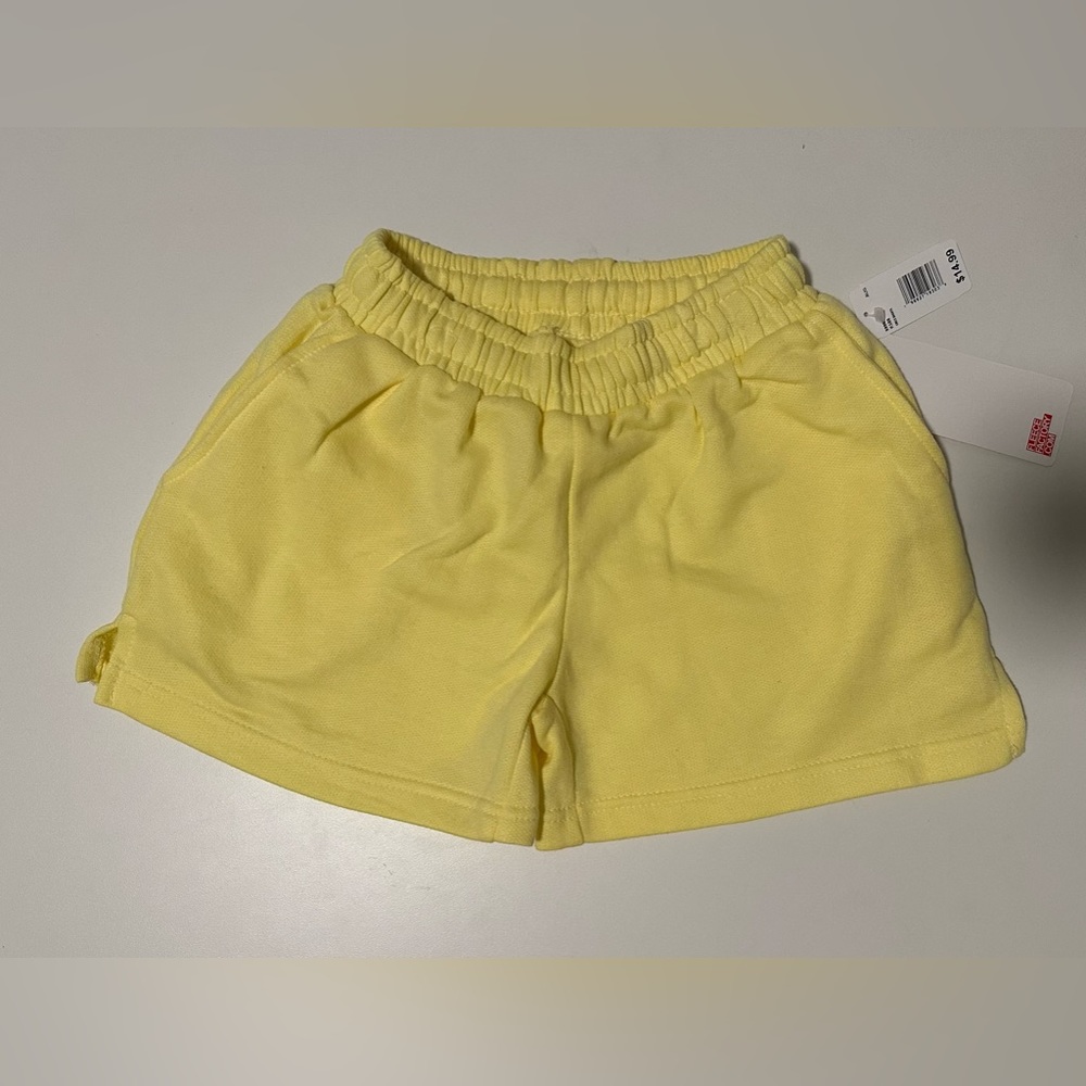 Fleece Factory Girls Yellow Size 6 Shorts NWT